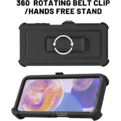 Black Galaxy A23 Tough Military Grade Drop Proof Holster Belt Clip -Cheap NewCase Store galaxy a23 military grade defender holster case black 7 23694.1685667022