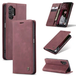 Wine Galaxy A32 5G CaseMe Soft Matte Quality Wallet Case -Cheap NewCase Store galaxy a32 5g caseme slim wallet wine 5 29497.1648637624