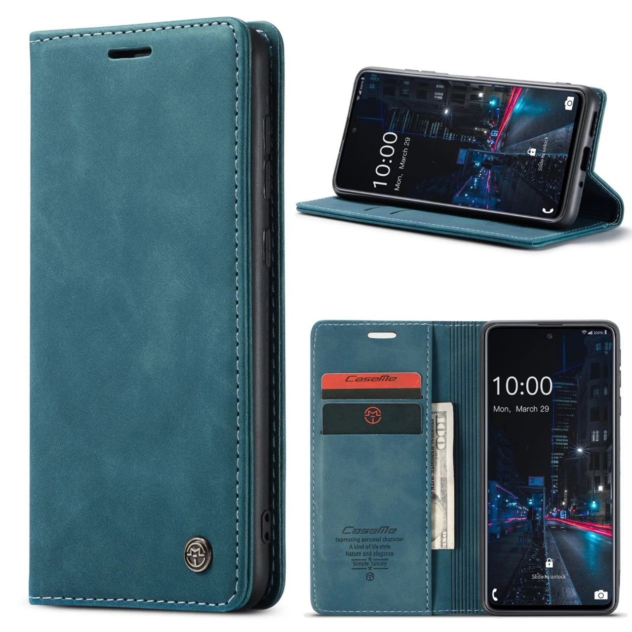 Blue CaseMe Compact Flip Magnetic Wallet Case For Galaxy A33 5G 1 Blue CaseMe Compact Flip Magnetic Wallet Case For Galaxy A33 5G