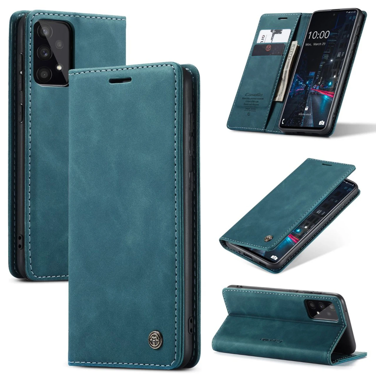 Blue CaseMe Compact Flip Magnetic Wallet Case For Galaxy A33 5G 5 Blue CaseMe Compact Flip Magnetic Wallet Case For Galaxy A33 5G - Image 5