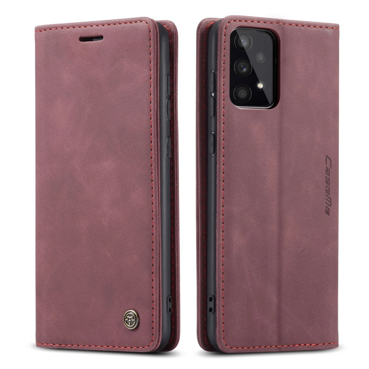 Wine Galaxy A33 5G CaseMe Slim Soft Wallet Case Cover 4 Wine Galaxy A33 5G CaseMe Slim Soft Wallet Case Cover - Image 4