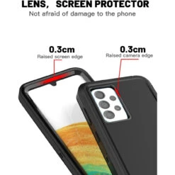 Black Tough Military Grade Drop Proof Defender Case For Galaxy A33 5G -Cheap NewCase Store galaxy a33 5g military grade defender case black 3 08241.1680497029