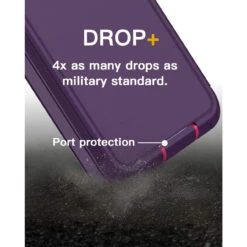 Purple Full Body Heavy Duty Defender Shockproof Case For Galaxy A33 5G -Cheap NewCase Store galaxy a33 5g military grade defender case purple 3 38222.1691725022