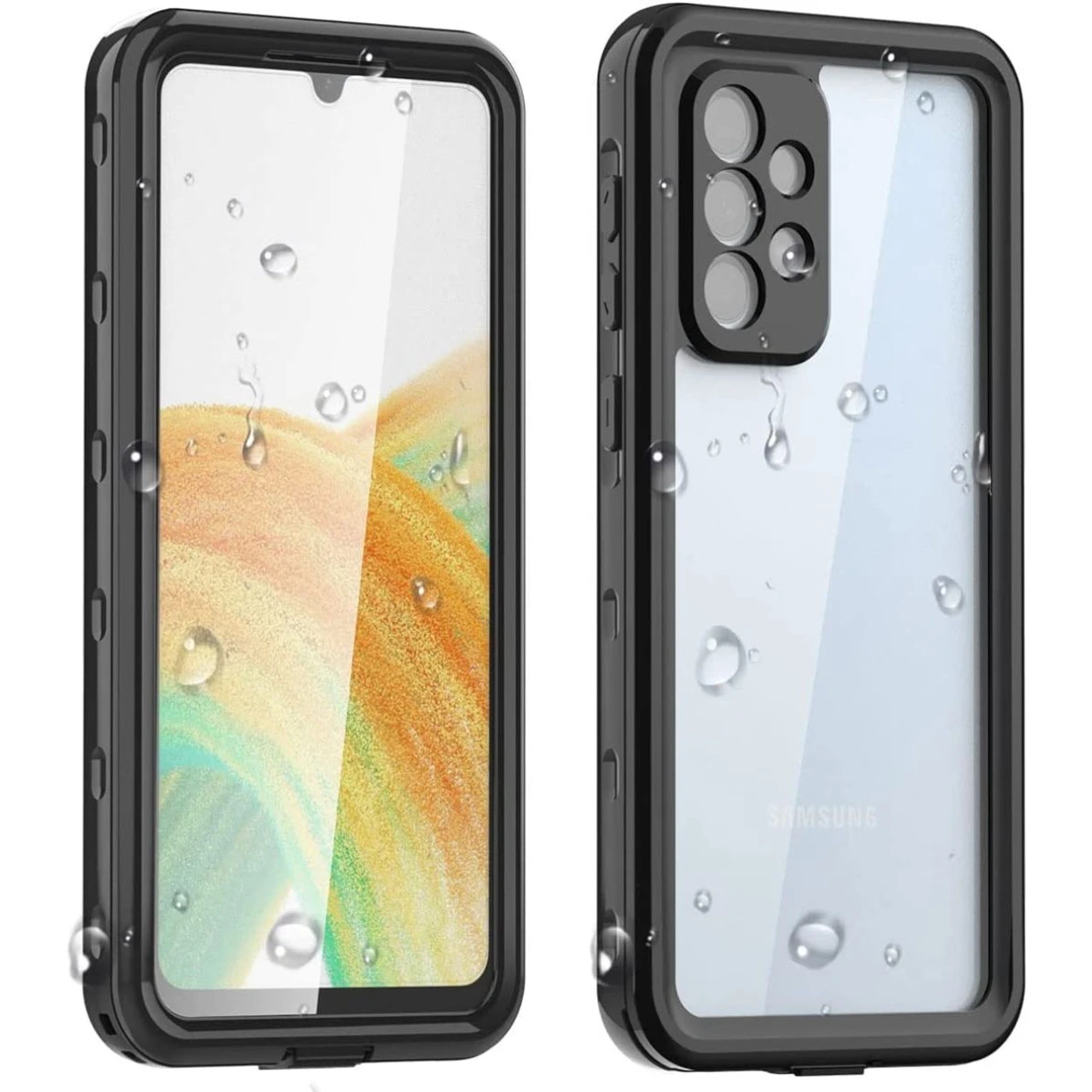 Black Galaxy A33 5G Waterproof Dirtproof Drop Proof Defender Case 1 Black Galaxy A33 5G Waterproof Dirtproof Drop Proof Defender Case