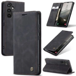 Black Galaxy A34 5G CaseMe Slim Soft Wallet Case Cover -Cheap NewCase Store galaxy a34 5g caseme slim wallet black 5 91896.1687256014