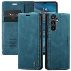 Blue Galaxy A34 5G CaseMe Slim 2 Card Slot Classy Wallet Case -Cheap NewCase Store galaxy a34 5g caseme slim wallet blue 4 05727.1687256025