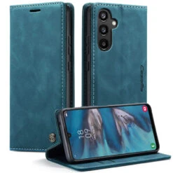 Blue Galaxy A34 5G CaseMe Slim 2 Card Slot Classy Wallet Case -Cheap NewCase Store galaxy a34 5g caseme slim wallet blue 5 11781.1687256025