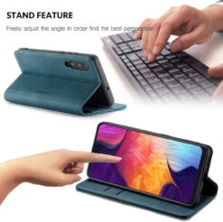 Blue Galaxy A70 CaseMe Premium Compact Flip Wallet Case Card Slots -Cheap NewCase Store galaxy a50 caseme wallet blue 7 94272.1655342358