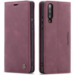 Classy Wine CaseMe Compact Flip Wallet Card Case For Galaxy A50