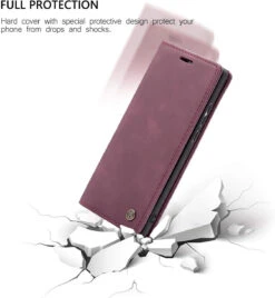 Classy Wine CaseMe Compact Flip Wallet Card Case For Galaxy A50 -Cheap NewCase Store galaxy a50 caseme wallet wine 5 87454.1643345913