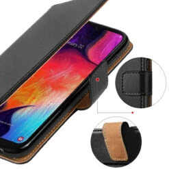 Samsung Galaxy A50 Genuine Leather Business Wallet Smart Case - Black -Cheap NewCase Store galaxy a50 genuine wallet 4 16159.1572691749