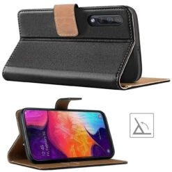 Samsung Galaxy A50 Genuine Leather Business Wallet Smart Case - Black -Cheap NewCase Store galaxy a50 genuine wallet 5 16996.1572691752