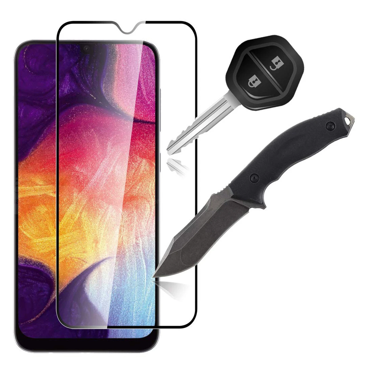 Full Cover Tempered Glass Screen Protector For Galaxy A20 / A30 1 Full Cover Tempered Glass Screen Protector For Galaxy A20 / A30