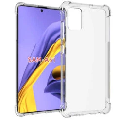 Clear Samsung Galaxy A51 Shock-Absorption Flexible Bumper Gel Case
