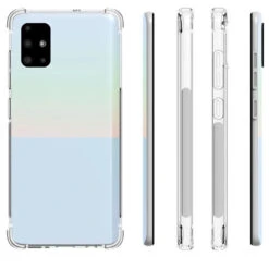 Clear Samsung Galaxy A51 Shock-Absorption Flexible Bumper Gel Case -Cheap NewCase Store galaxy a51 bumper gel case clear 3 63056.1593663847