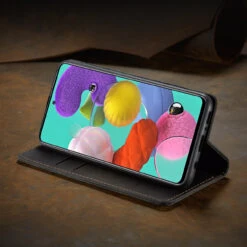 Black Galaxy A71 CaseMe Compact Flip Exceptional Wallet Case Cover -Cheap NewCase Store galaxy a51 caseme wallet black 5 93407.1636800747