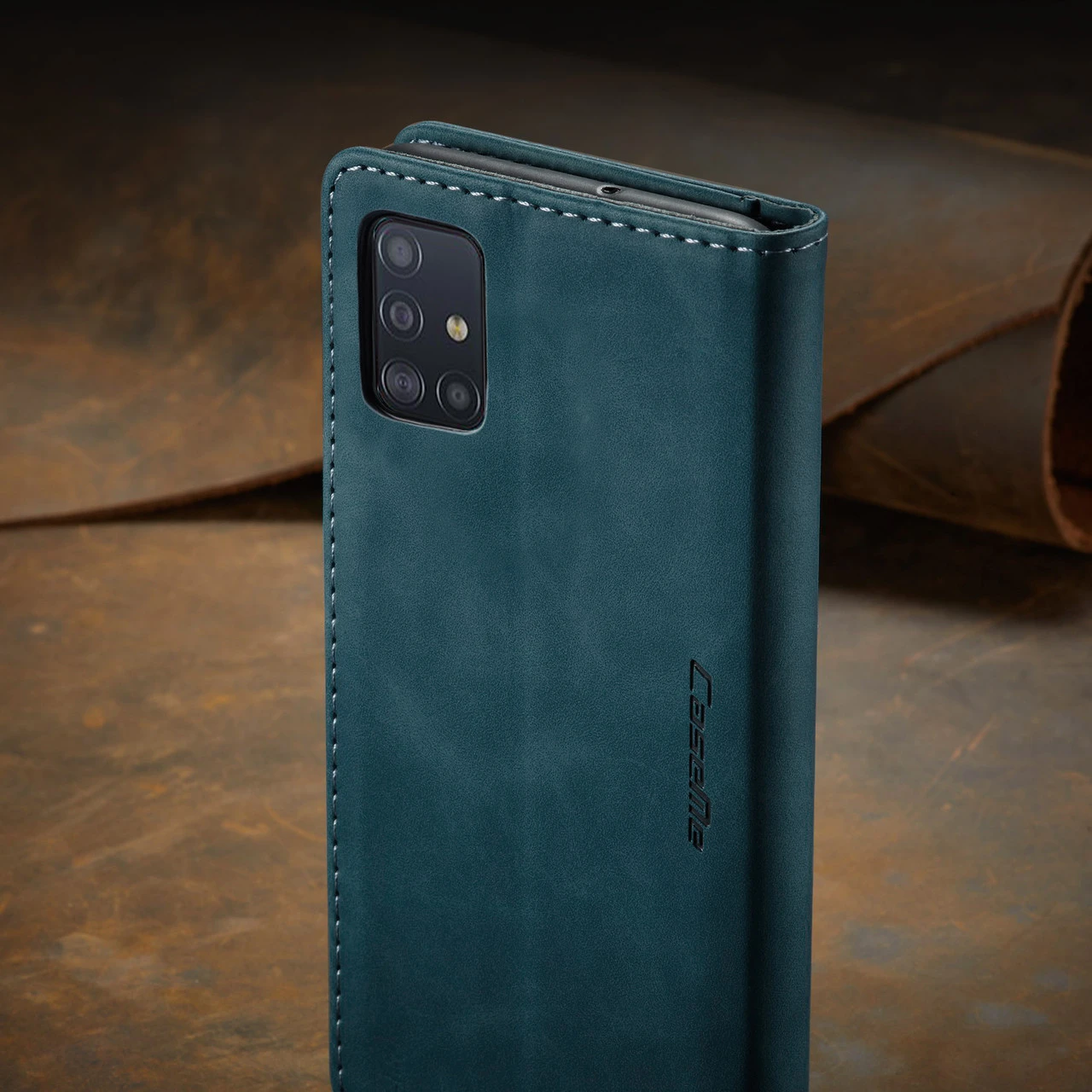 Blue Galaxy A11 CaseMe Compact Flip Soft Feel Wallet Case Cover 4 Blue Galaxy A11 CaseMe Compact Flip Soft Feel Wallet Case Cover - Image 4