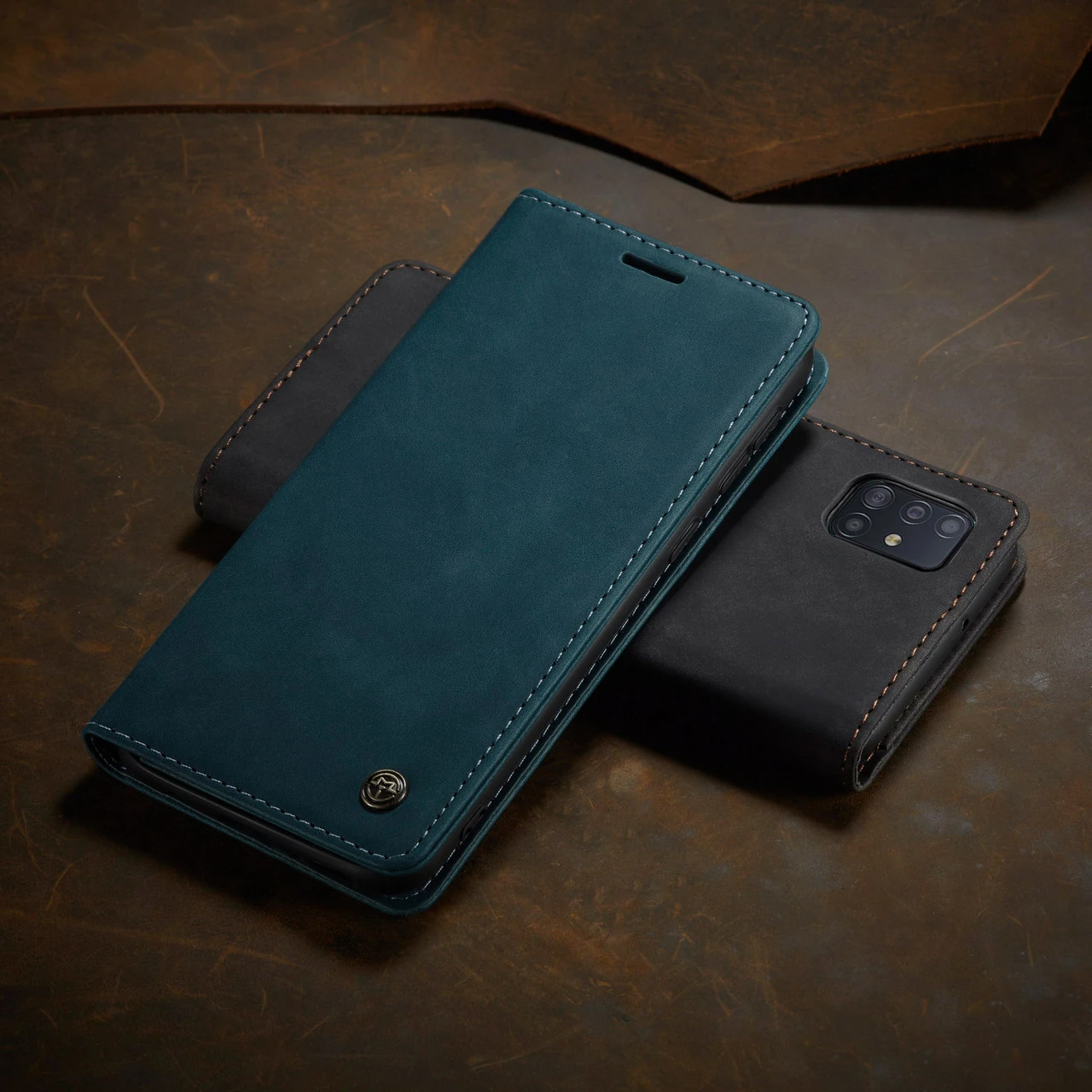 Blue Galaxy A71 CaseMe Compact Flip Soft Feel Wallet Case Cover 8 Blue Galaxy A71 CaseMe Compact Flip Soft Feel Wallet Case Cover - Image 8