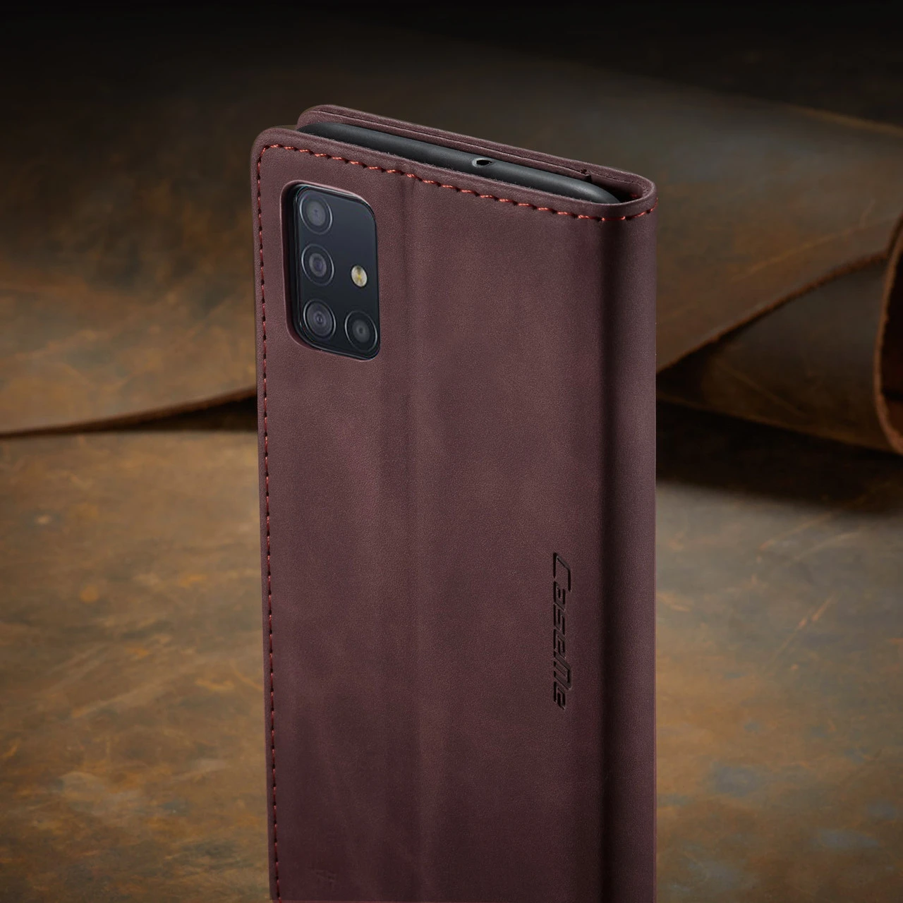 Classy Wine CaseMe Compact Flip Wallet Card Case For Galaxy A71 10 Classy Wine CaseMe Compact Flip Wallet Card Case For Galaxy A71 - Image 10