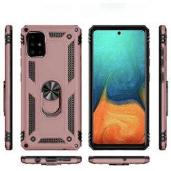 Rose Gold Galaxy A51 Shock Proof 360 Rotating Metal Ring Stand Case -Cheap NewCase Store galaxy a51 metal ring kickstand case rose gold 3 33212.1636955071