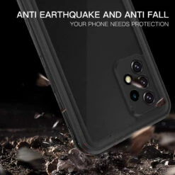 Black Waterproof Shockproof Dirtproof Defender Case For Galaxy A52 5G -Cheap NewCase Store galaxy a52 5g waterproof case black 4 22134.1690165251