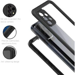 Black Waterproof Shockproof Dirtproof Defender Case For Galaxy A52 5G -Cheap NewCase Store galaxy a52 5g waterproof case black 5 42784.1690165251