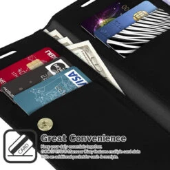 Black Samsung Galaxy A52 / A52 5G Genuine Mercury Mansoor Wallet Case -Cheap NewCase Store galaxy a52 72 mansoor black 2 84405.1641682070