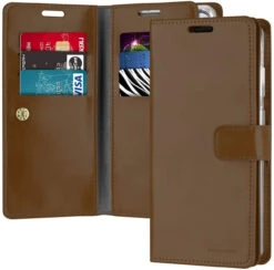 Vintage Brown Samsung Galaxy A72 Mercury Mansoor Wallet Case Cover