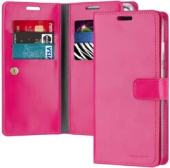 Stylish Hot Pink Mercury Mansoor Wallet Case For Samsung Galaxy A52