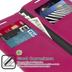 Stylish Hot Pink Mercury Mansoor Wallet Case For Samsung Galaxy A52 -Cheap NewCase Store galaxy a52 72 mansoor hot pink 2 23536.1668415722