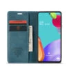 Blue CaseMe Slim Magnetic Classy Wallet Case For Galaxy A52