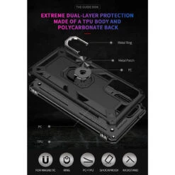 Black Galaxy A52 Slim Armor 360 Rotating Metal Ring Kickstand Case 15 Black Galaxy A52 Slim Armor 360 Rotating Metal Ring Kickstand Case -Cheap NewCase Store galaxy a52 metal ring shock proof case black 8 28378.1671685340