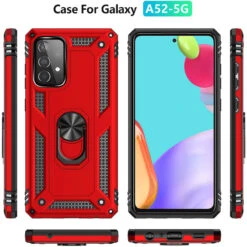 Red Slim Armor 360 Rotating Metal Ring Kickstand Case For Galaxy A52 15 Red Slim Armor 360 Rotating Metal Ring Kickstand Case For Galaxy A52 -Cheap NewCase Store galaxy a52 metal ring shock proof case red 3 33435.1687916203