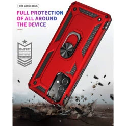 Red Slim Armor 360 Rotating Metal Ring Kickstand Case For Galaxy A52 13 Red Slim Armor 360 Rotating Metal Ring Kickstand Case For Galaxy A52 -Cheap NewCase Store galaxy a52 metal ring shock proof case red 8 27565.1687916203
