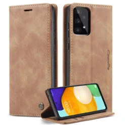 Brown CaseMe Soft Matte Quality Wallet Case For Galaxy A53 5G