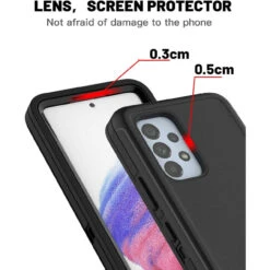 Black Heavy Duty Defender Military Grade Case For Galaxy A53 5G -Cheap NewCase Store galaxy a53 5g military grade defender case black 5 13504.1680496866