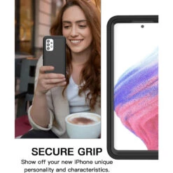 Black Heavy Duty Defender Military Grade Case For Galaxy A53 5G -Cheap NewCase Store galaxy a53 5g military grade defender case black 7 88605.1680496866