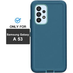Light Blue Galaxy A53 5G Rugged Full Body Heavy Duty Shock Proof Case -Cheap NewCase Store galaxy a53 5g military grade defender case light blue 7 71392.1674681776