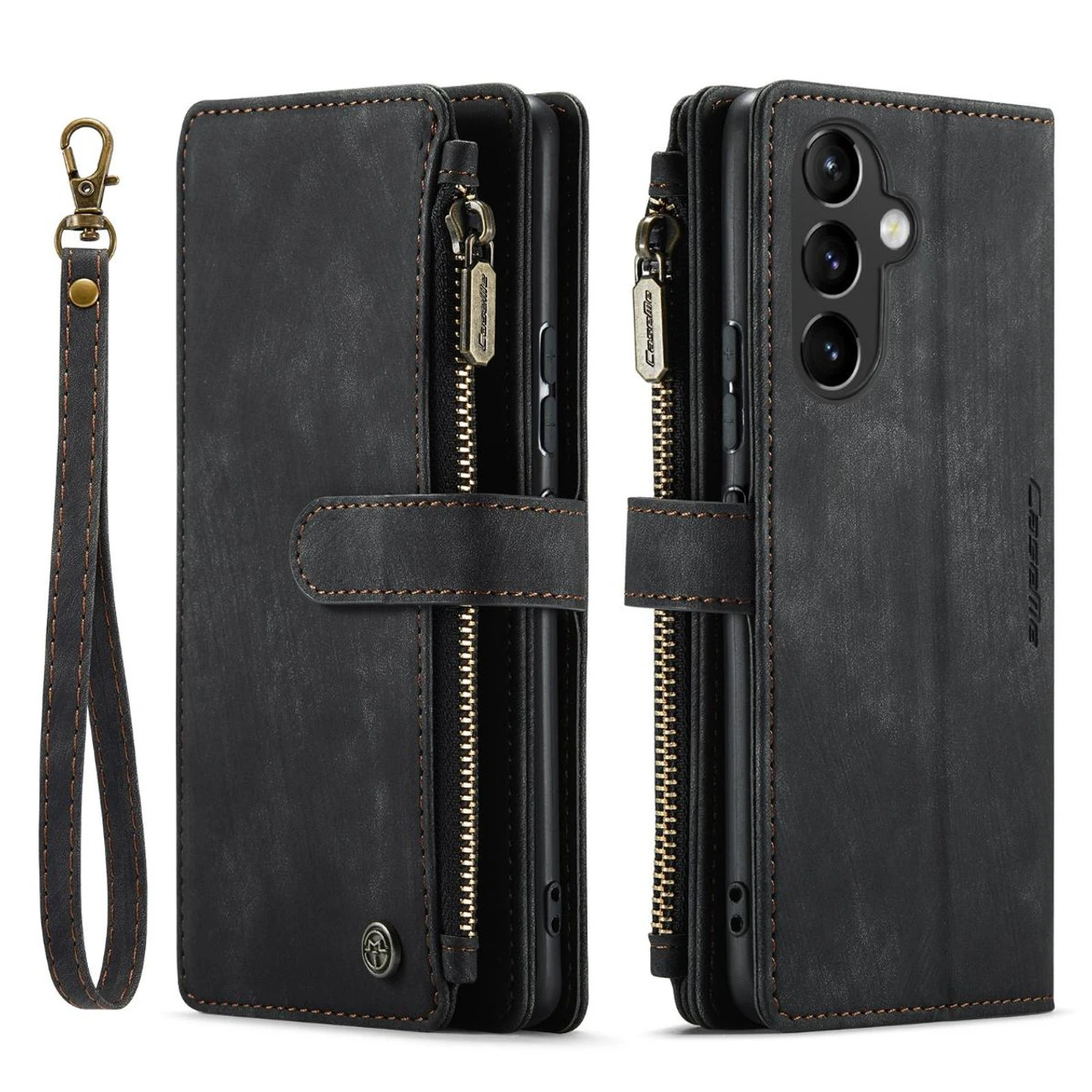 Black CaseMe C30 Wallet Case With Zipper Folio & Wrist Strap For Galaxy A54 5G 1 Black CaseMe C30 Wallet Case With Zipper Folio & Wrist Strap For Galaxy A54 5G