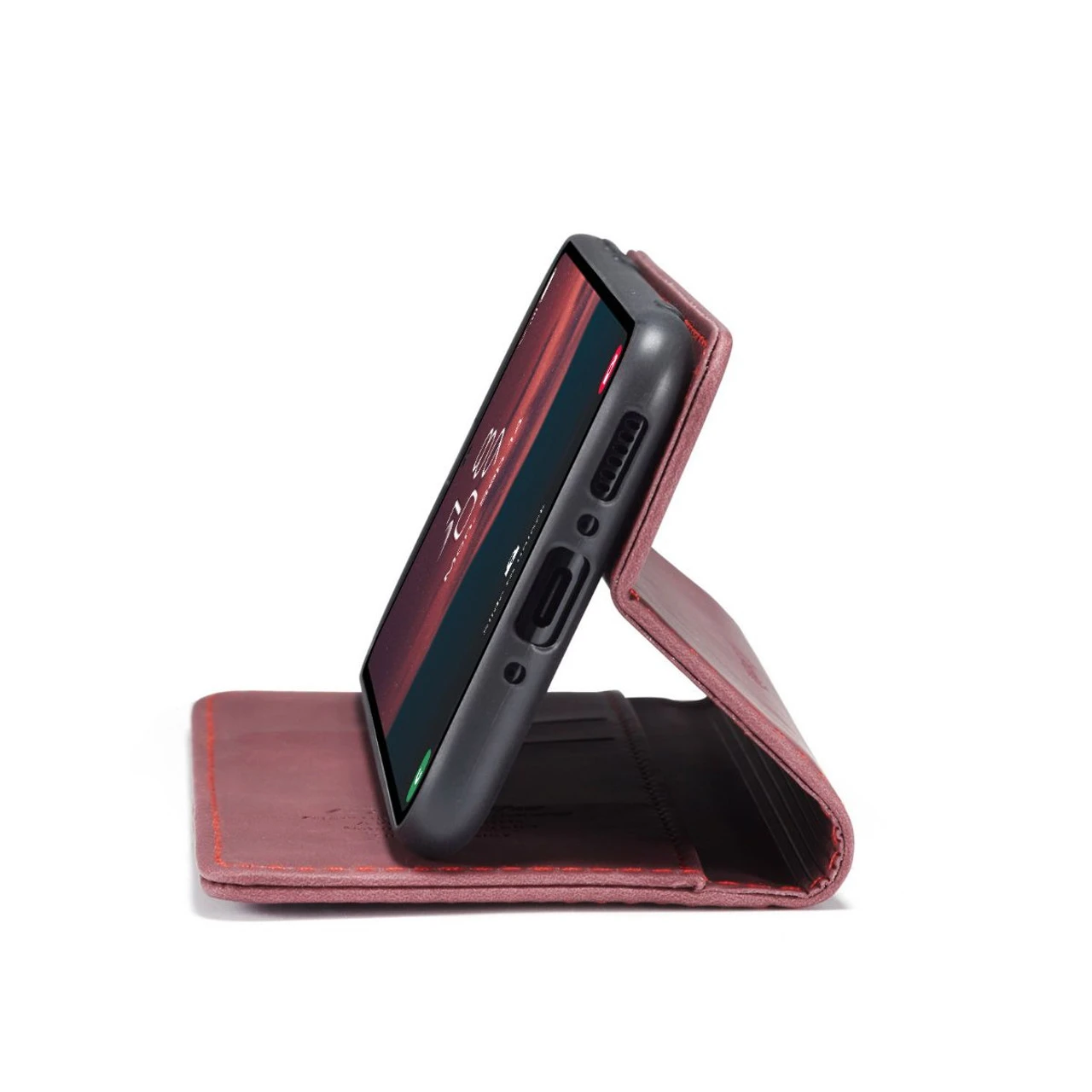 Red Galaxy A54 5G CaseMe Soft Matte Quality Wallet Case 3 Red Galaxy A54 5G CaseMe Soft Matte Quality Wallet Case - Image 3