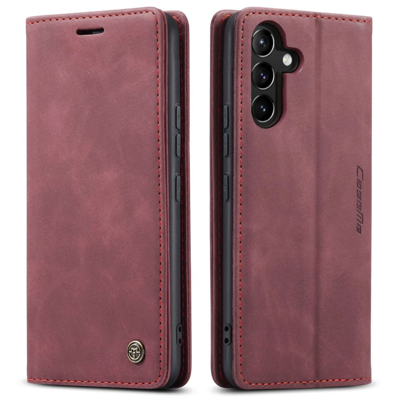 Red Galaxy A54 5G CaseMe Soft Matte Quality Wallet Case 6 Red Galaxy A54 5G CaseMe Soft Matte Quality Wallet Case - Image 6