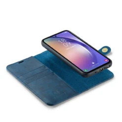 Blue DG.Ming Luxury Leather Wallet With Magnetic Case Cover For Galaxy A54 5G -Cheap NewCase Store galaxy a54 5g dg ming wallet magnetic case blue 6 43749.1701321204