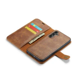 Brown Galaxy A54 5G DG.Ming 2 In 1 Leather Wallet Removable Magnetic Case -Cheap NewCase Store galaxy a54 5g dg ming wallet magnetic case brown 7 40613.1701321206