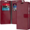 Wine Galaxy A54 5G Mercury Mansoor Diary Wallet Case Cover