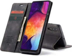 Black Galaxy A70 CaseMe Premium Compact Flip Wallet Card Case -Cheap NewCase Store galaxy a70 caseme wallet black 3 24484.1687256115