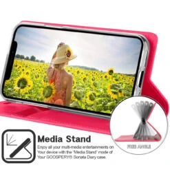 Hot Pink Galaxy A70 Genuine Mercury Sonata Diary Wallet Card Case -Cheap NewCase Store galaxy a70 sonata diary hot pink 4 09849.1571831052