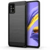Black Samsung Galaxy A51 Carbon Fibre Slim Armor Protective Case