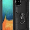 Black Galaxy A71 Slim Shock Proof 360 Rotating Metal Ring Stand Case