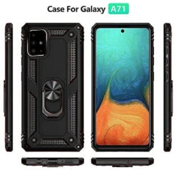 Black Galaxy A71 Slim Shock Proof 360 Rotating Metal Ring Stand Case 10 Black Galaxy A71 Slim Shock Proof 360 Rotating Metal Ring Stand Case -Cheap NewCase Store galaxy a71 metal ring kickstand case black 3 76672.1678324378