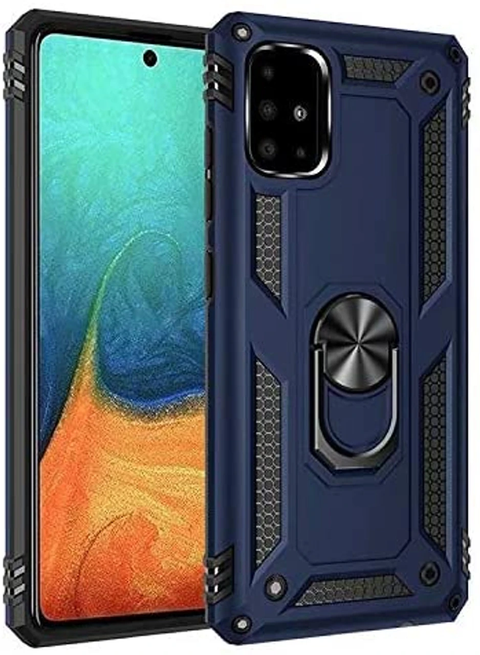Navy Heavy Duty 360 Rotating Metal Ring Stand Case For Galaxy A71 1 Navy Heavy Duty 360 Rotating Metal Ring Stand Case For Galaxy A71